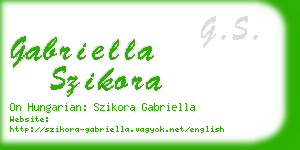 gabriella szikora business card